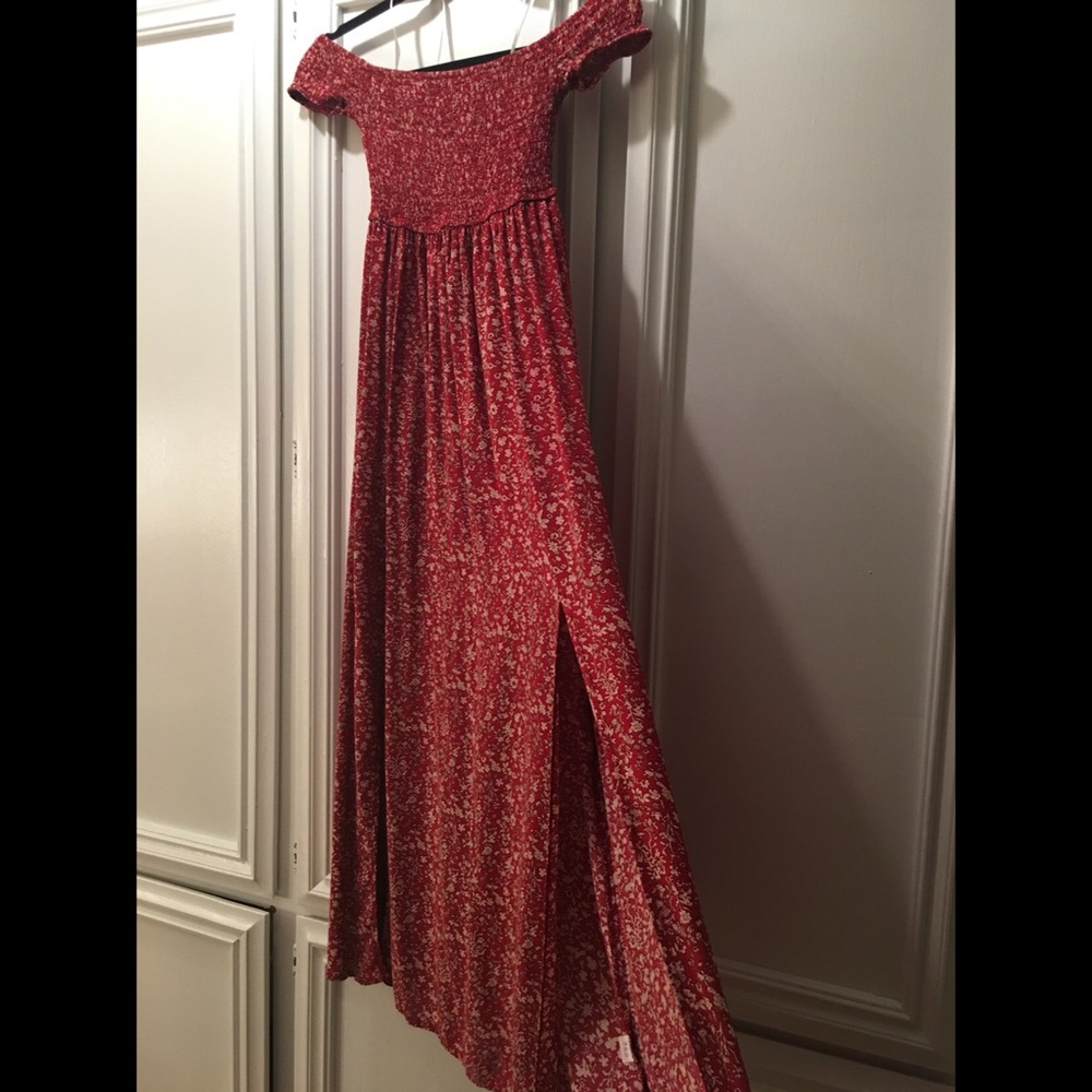 Showpo off the shoulder floral maxi dress